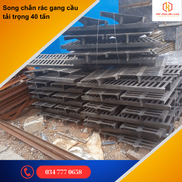 Song chắn rác gang cầu 1000x500 3 Song chắn rác gang cầu tải trọng 40 tấn