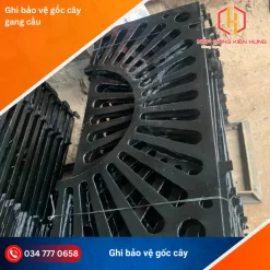 tấm ghi bảo vệ gốc cây làm bằng gang cầu
